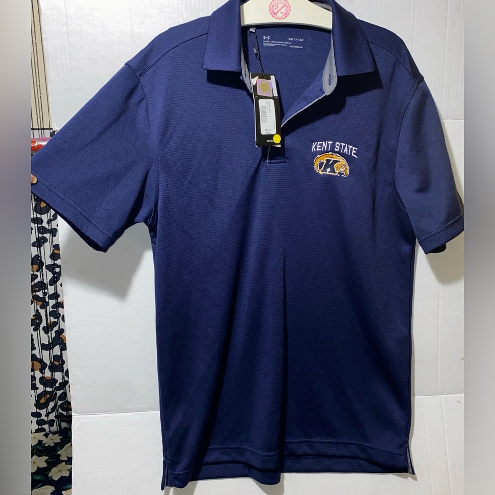 UNDER ARMOR KENT STATE SHORT SLEEVE COLLARED SHIRT